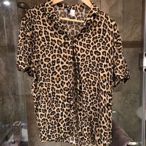 Cheetah Print Button Up